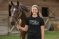 Load image into Gallery viewer, Running Horses Graphic T-Shirt - Premium Soft Ring-Spun Cotton Tee