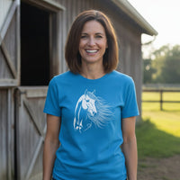 Load image into Gallery viewer, Flowing Mane Premium Ring-Spun Cotton T-Shirt | Soft Feel DTG Ready Tee