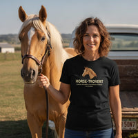 Load image into Gallery viewer, Horse-trovert Graphic T-Shirt - Premium Ring-Spun Cotton Tee