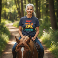 Load image into Gallery viewer, Horses and Dogs Graphic T-Shirt - Premium Soft Ring-Spun Cotton Tee